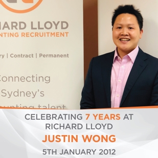 Justin Wong celebrating his milestone of 7 years at Richard Lloyd in 2012