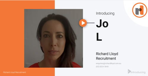 Richard Lloyd Recruitment introduction video for Jo L